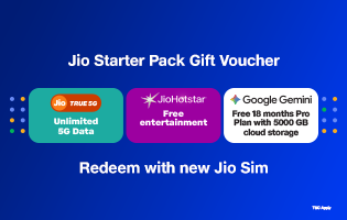 Jio Starter Pack – To Get New Jio SIM - 349 E-Gift Card image