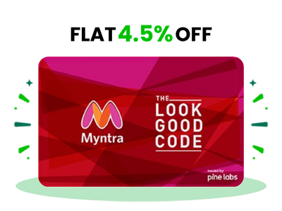 Flat 4.5% instant off on purchase on Myntra E-Gift (Instant Voucher)