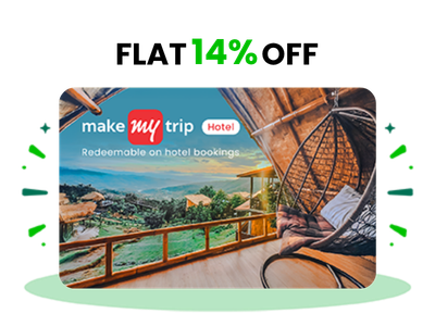 Flat 14% Off on MakeMyTrip Hotel E-Gift Card