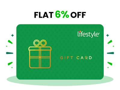 Flat 6% instant off on purchase of Lifestyle E-Gift (Instant Voucher)