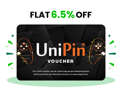 Flat 6.5% instant off on purchase of Unipin E-Gift (Instant Voucher)
