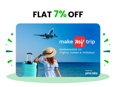 Flat 7% instant off on purchase of MakeMyTrip E-Gift (Instant Voucher)
