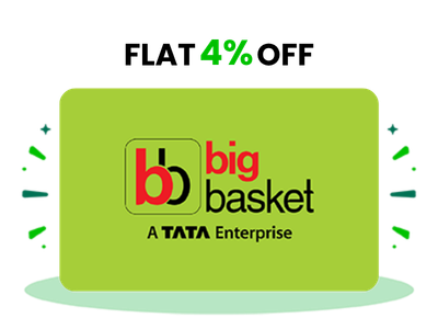 Flat 4% Off on Bigbasket E-Gift Card
