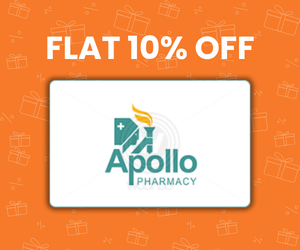 Flat 10% instant off on purchase of Apollo Pharmacy E-Gift Card (Instant Voucher)