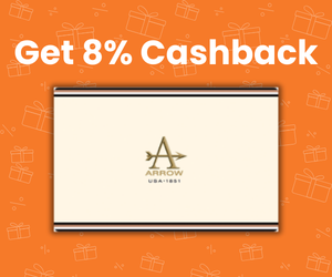 Flat 8% cashback on purchase of Arrow E-Gift Card