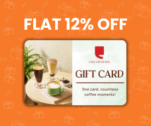 Flat 12% instant off on purchase of Café Coffee Day E-Gift Card (Instant Voucher)