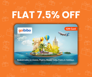 Flat 7.5% instant off on purchase of Goibibo Generic E-Gift Card (Instant Voucher)