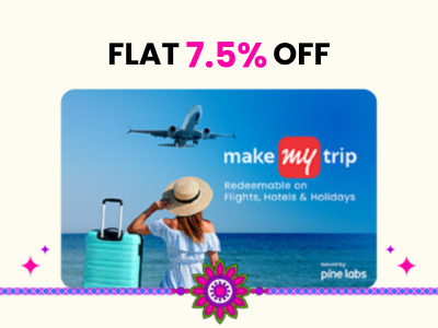 Flat 7.5% instant off on purchase of MakeMyTrip E-Gift Card