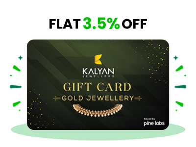 Flat 3.5% instant off on purchase of Kalyan Gold Jewellery E-Gift(Instant Voucher)