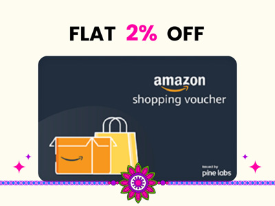 Flat 2% instant off on purchase of Amazon Shopping Voucher