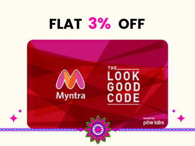 Flat 3% instant off on purchase on Myntra E-Gift (Instant Voucher)