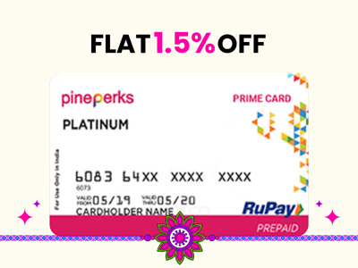 Flat 1.5% instant off on purchase of PinePerks Rupay Prime E-Gift Card.