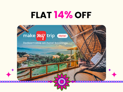 Flat 14% Off on MakeMyTrip Hotel E-Gift Card
