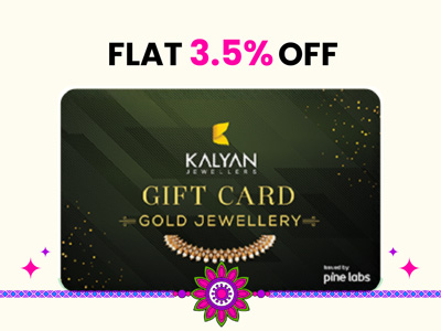 Flat 3.5% instant off on purchase of Kalyan Gold Jewellery E-Gift(Instant Voucher)
