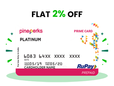 Flat 2% instant off on purchase of RuPay Prime e-Gift Card